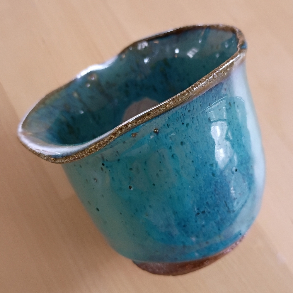 One-of-a-Kind Handmade Asymmetrical Flower Cup